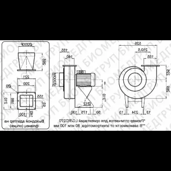 Вентилятор вытяжной кислотостойкий Polyfan VSA 30, высокого давления