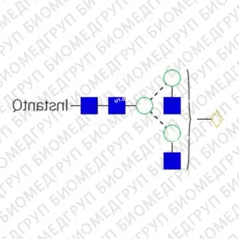 Стандарт Nгликанов AdvanceBio InstantQ G1/A2G1 ранее ProZyme. Nгликан асиало, моногалактозилированный двухантенный комплекс Nгликан, меченный InstantQ, для использования в качестве качественного стандарта с системой анализа гликанов GlyQ. Альтерн