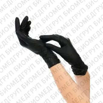 Перчатки нитриловые, длина 24,5 см, черные, 50 пар./уп., Импорт, 784XL, XL
