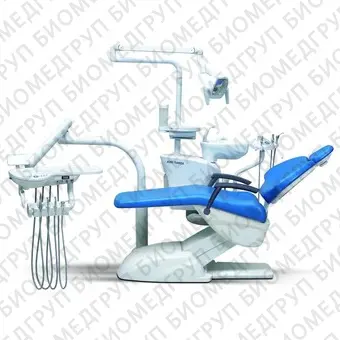 Azimut 300A MO  стоматологическая установка с нижней подачей инструментов, мягкой обивкой кресла и двумя стульями