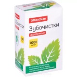 Зубочистки OfficeClean деревянные, в индивидуальной бумажной  упаковке, 1000 шт