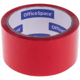 OfficeSpace, Клейкая лента упаковочная, 48 мм x 40 м, 45 мкм, красная, 6 шт