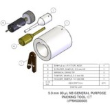 Набор инструментов для упаковки, 5,0 мм, 90 мкл; Полный комплект упаковочных инструментов, включая воронку, комплект зажимных ключей и узел тамперного держателя