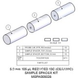 Набор спейсеров для образцов, 5,0 мм, 105 мкл, пониженный уровень 13C; Содержит 10 нижних прокладок из нитрида бора и 10 крышек из нитрида бора. В роторе с уменьшенным фоновым содержанием 13C вместо ПТФЭ используются прокладка/колпачок из нитрида бора