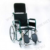 Кресло-коляска инвалидная с высокой спинкой, стальная